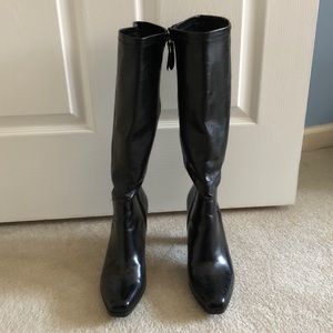 !! SALE!! Black leather knee high boots